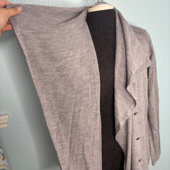 Calvin Klein Grey Open Front Cardigan Sweater - Picture 5 of 13